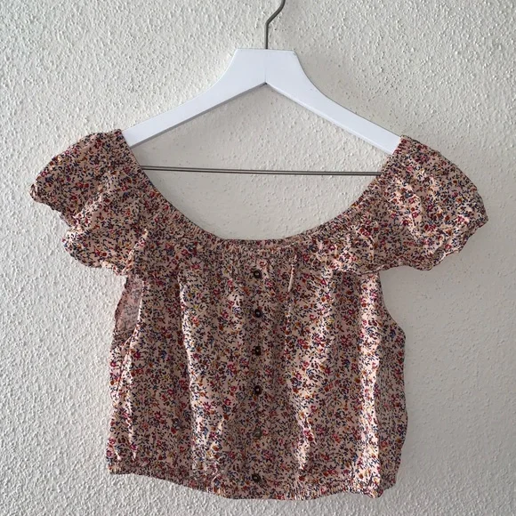 XHILARATION Floral Crop Top Mini Skirt 2pc Set Medium - Picture 3 of 16